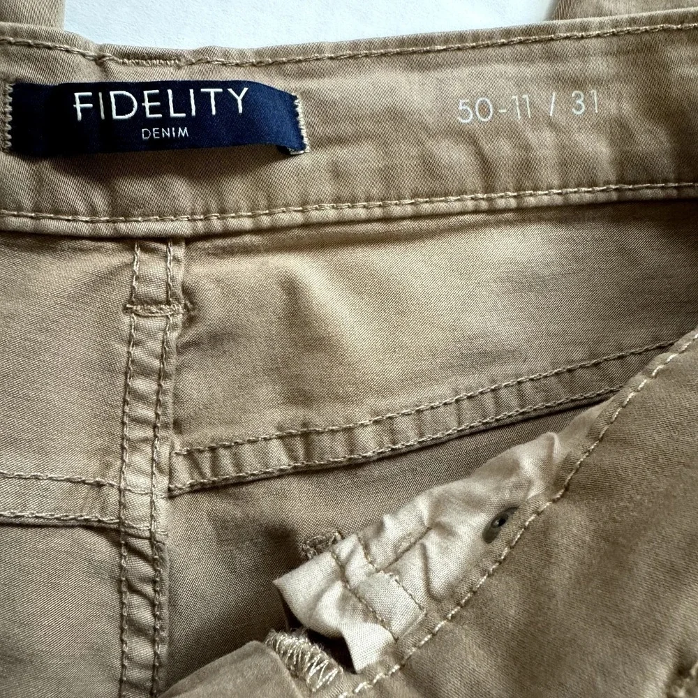 Fidelity Jeans Mens Size 31 x 34 Havana Twill Colors Pants Tan Straight‎ Fit